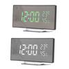 LED Digital Clock 3 Level Brightness Snooze USB Battery Powered Electronic Mirror Alarm Clock with T