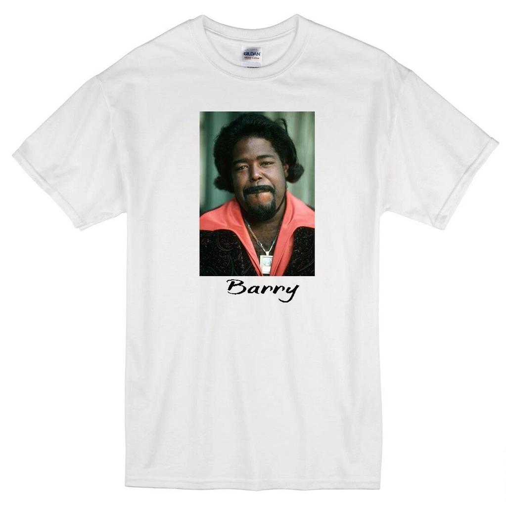 BARRY WHITE MOTOWN MUSIC LEGEND R&B SOUL FUNK ALBUM WHITE T-shirt Tops Tees Unisex