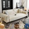 Embossed Textures Velvet Sofa Cover Solid Sparkling Sofa Slipcovers Living Room Cushion Cover Non-Slip Decor Kids Pets Protector