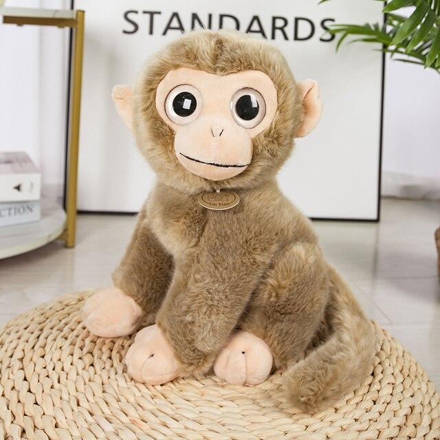 1pc 17 /30cm Simulated Monkey Plush Dolls Lovely Apes Monkey Plush Toy Stuffed Soft Animal Pillow Baby Kawaii Birthday Gift