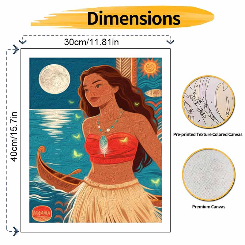 Disney Набор для рисования по номерам «Моана». ручная работа DIY painting украшение дома подарки