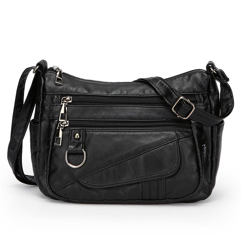 Вместительная наплечная сумка Женская легкая сумка кроссбоди из мягкой кожи Сумка для мамы