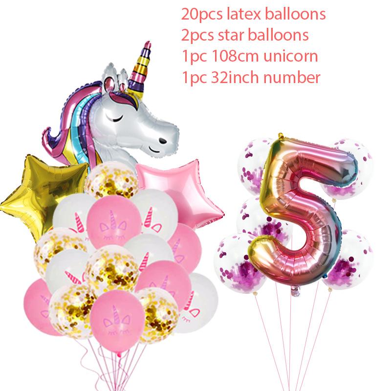 Украшение в виде единорога, одноразовый набор столовых приборов для вечеринки, товары для дня рождения в виде единорога, украшения для дня рождения девочки на первый день рождения