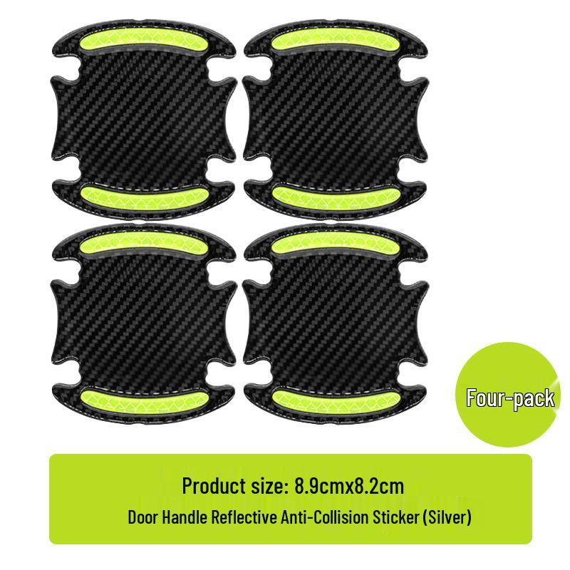 Car Door Anti-Collision Carbon Fiber Texture Reflective Protection Sticker