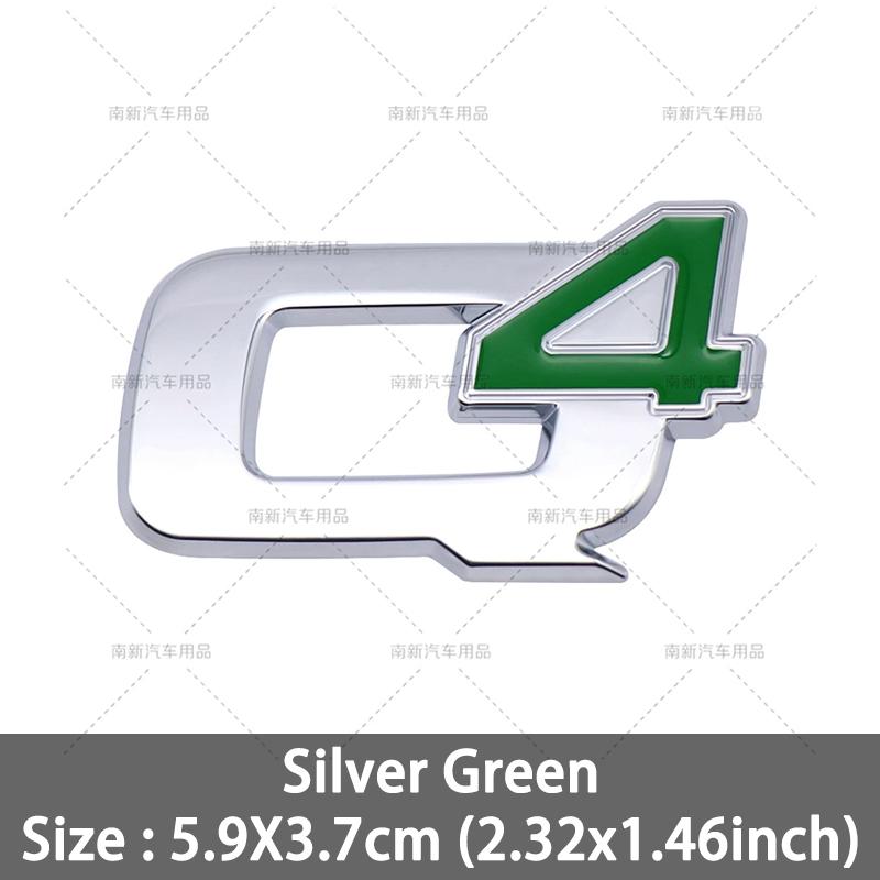 RZUD8 3D Metal Q2 Q4 Letter Badge Rear Giulia Stelvio Trunk Emblem Car Stickers For Alfa Romeo Giulia Stelvio Car Styling Accessories