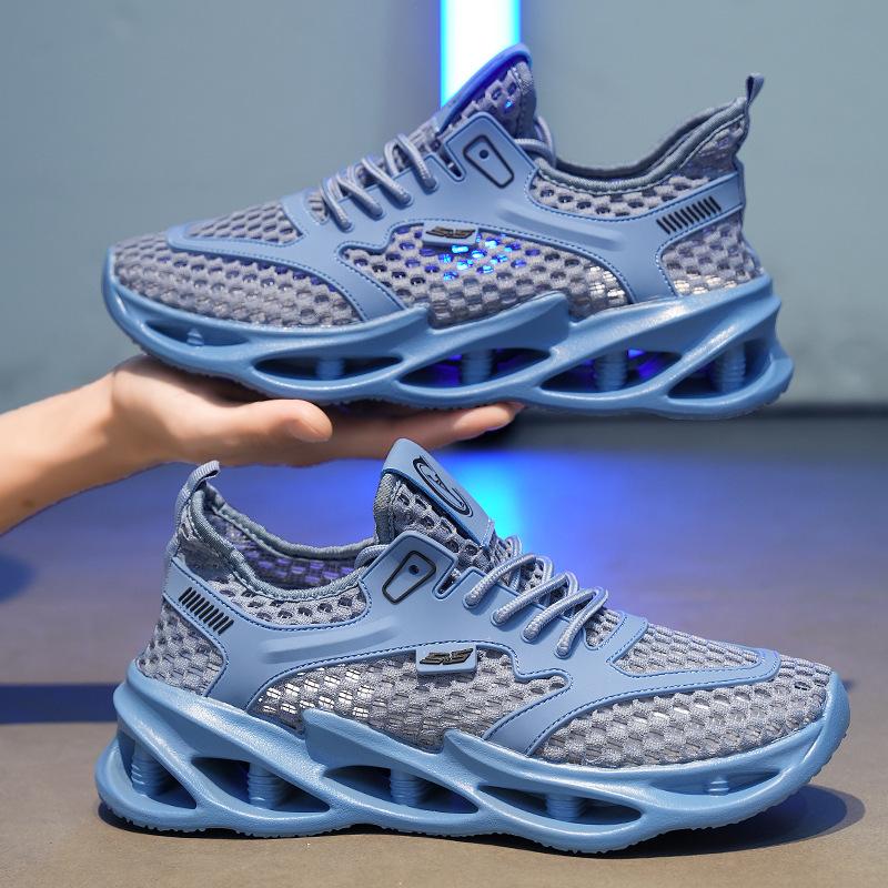 2024 летние новые летающие плетеные большие сетчатые спортивные кроссовки пустые дышащие повседневные спортивные кроссовки популярные мужские кроссовки