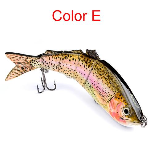 Приманка для рыбы, 26 см, пластиковая биомиметическая жесткая приманка, 177 г, большая приманка для пресноводного окуня, 6 цветов, приманка для рыбы с несколькими узлами