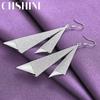 CHSHINE серьги из стерлингового серебра 925 пробы, матовые креативные серьги с геометрическим дизайном для женщин, вечерние, новинка, изящные ювелирные изделия