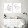 Nordic Style Print Scandinavian Flower Wall Art Painting Line Draw Face Canvas Poster Decor Pictures Minimalist Home Decoration