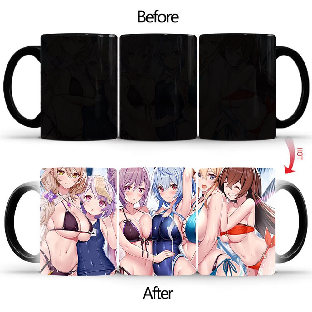 Bikini Girl Magic Mug BSKT-208 Drinkware Original Mugs Coffee Cups Porcelain Mugs Free Shipping Discoloration Cup Ceramic Custom