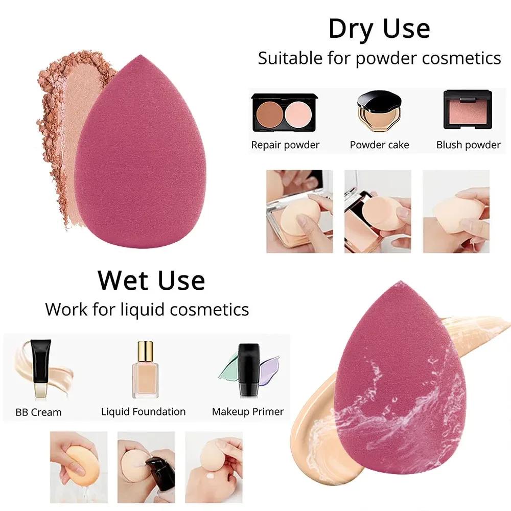 4/14Pcs Makeup Sponge Cosmetic Blender Beauty Egg Foundation Sponges Puff Powder Puffs Make Up Accessories Women Makeup Tools
