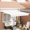 VidaXL Manual Retractable Awning White 300x250 Cm 3330081