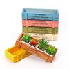 Natural Wooden Flowerpot Garden Decor Trough Decor Pots Succulent Boxes Rectangle Vase Vintage Crates Wood Flower Pot Home Tools