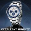 Casual Men's Quartz Watch Chronograph Calendar Luminous Waterproof Elegant Business Watches