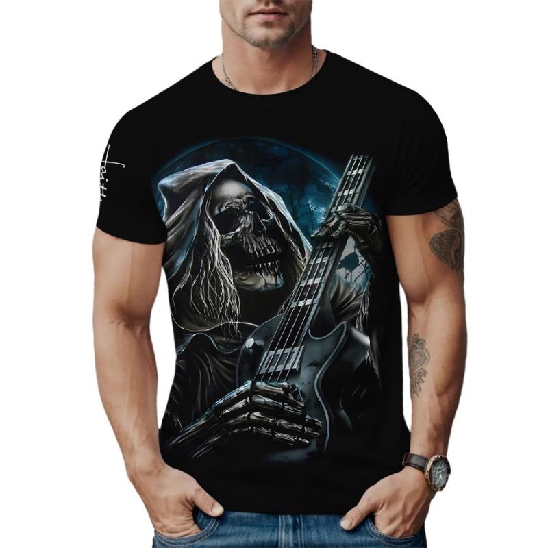 Летний топ с круглым вырезом и 3D-принтом, модные трендовые повседневные футболки с короткими рукавами для мужчин