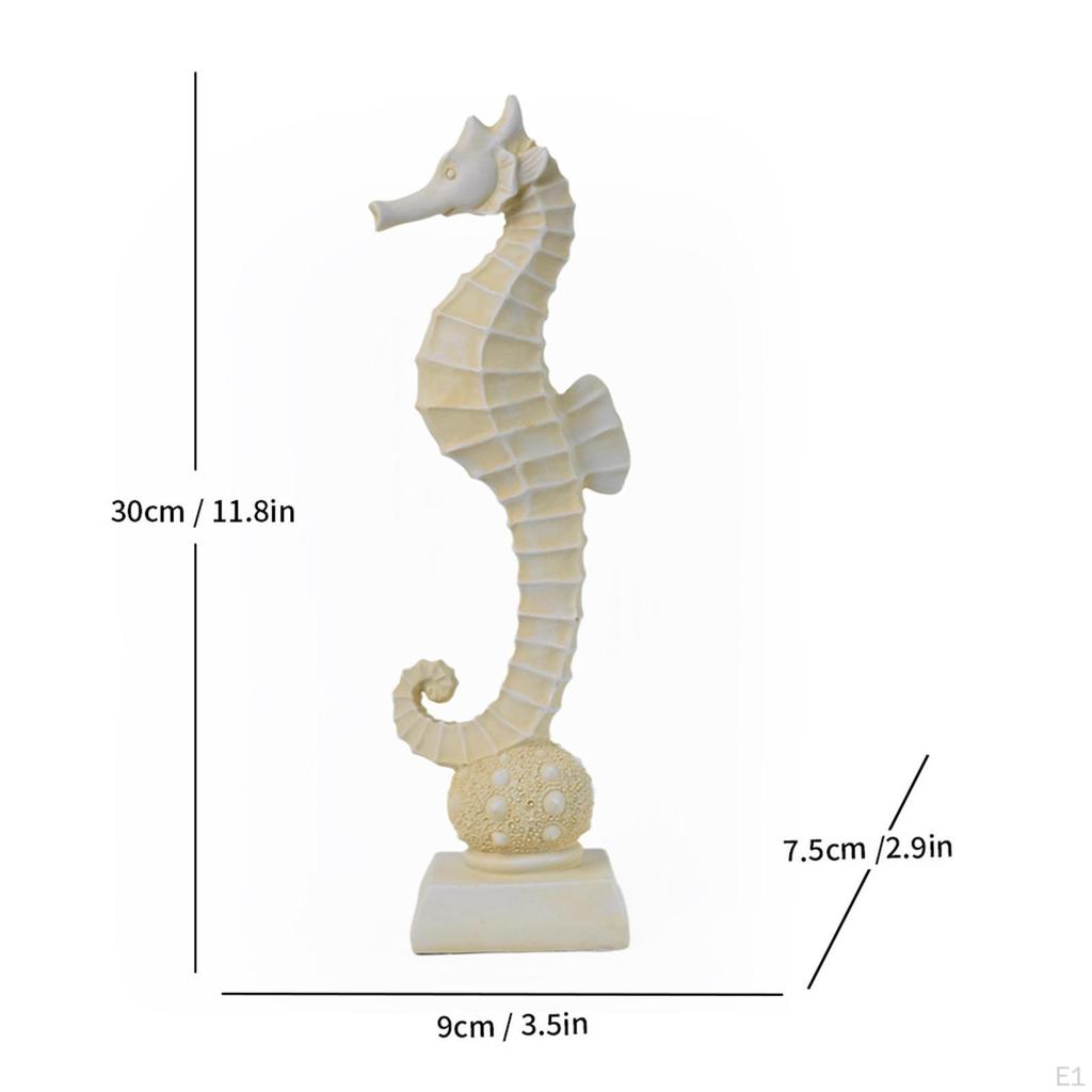 Seahorse Statue Resin Figurine Collectible, Home Decor Creative Delicate Sculpture Tabletop Ornament