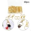 30Pcs Lobster Claw Clasps Keychain Hooks with Key Chain Rings Clip Hook Metal Gold
