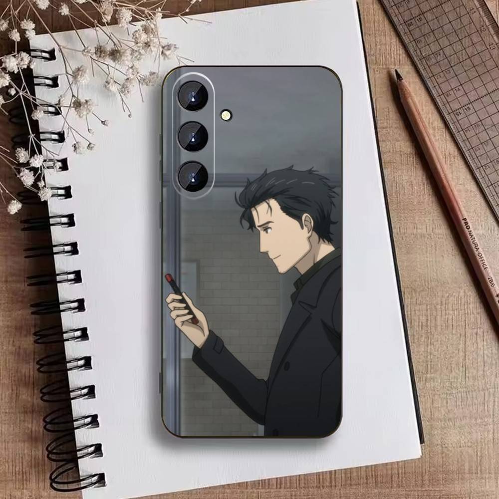 Чехол для телефона STEINS GATE F-Rintaro O-Okabe для Samsung Galaxy A73,21,22,32,71,53,52,51,80,5G Мягкий черный чехол