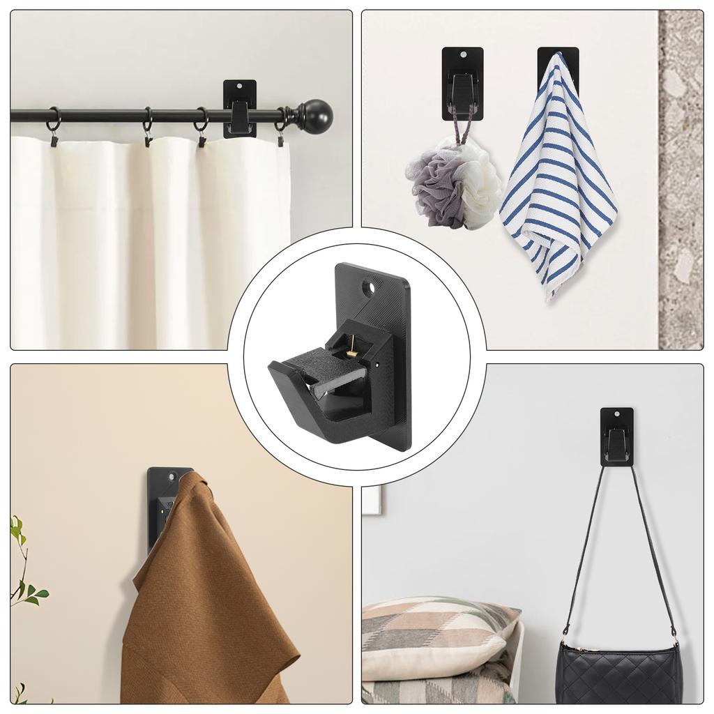 6/4 шт. Держатели для карниза Многоцелевой кронштейн для карниза Универсальные крючки для штанги для душа с винтами для ванной комнаты, спальни, гостиной