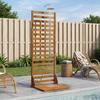Garden Shower 205.5 cm Solid Acacia Wood and Stainless Steel Natural