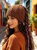 New Autumn and Winter Crocheted Wool Hat Bohemian Wig Braided Hat Funny Wool Knitted Wool Hat