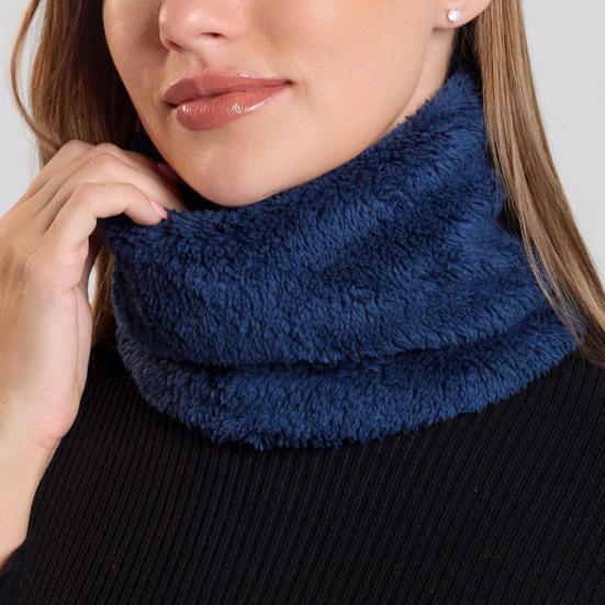 Женский термошарф, однотонный, теплый шарф для холодной погоды, с высоким воротником, из кораллового флиса, зимний, удобный, для шеи
