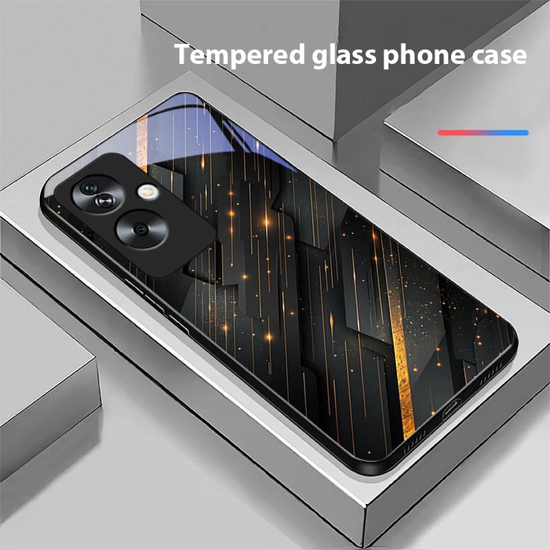 Чехол для телефона Meteor Golden Bead для Oppo A79 5G 58 78 74 60 4G Reno 11F Realme GT 6 11 Note 50 10 C55 X2 Закаленное стекло Черный