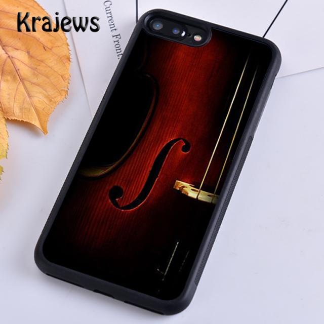 Krajews Деревянные скрипки смычок Музыкальный чехол для телефона для iPhone 17 Air 16 15 14 plus 11 12 13 pro max Plus coque Fundas