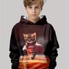 Children's Clothing Hoodies Long Sleeve Children's Sweatshirt Cartoon Children's Fashion Cat Print Girls' Summer Clothes Boy Top