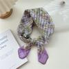 Cotton And Linen Small Square Scarf Silk Scarf Women'S Spring And Autumn New Style Artistic And Versatile Fashionable Temperament Headband Scarf