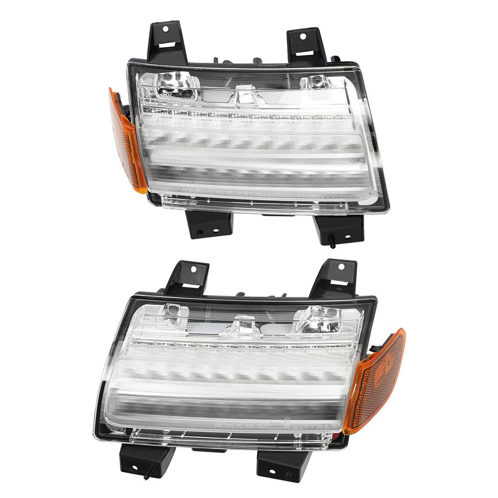 Пара светодиодных дневных ходовых огней с указателями поворота для Jeep Wrangler JL 18-22