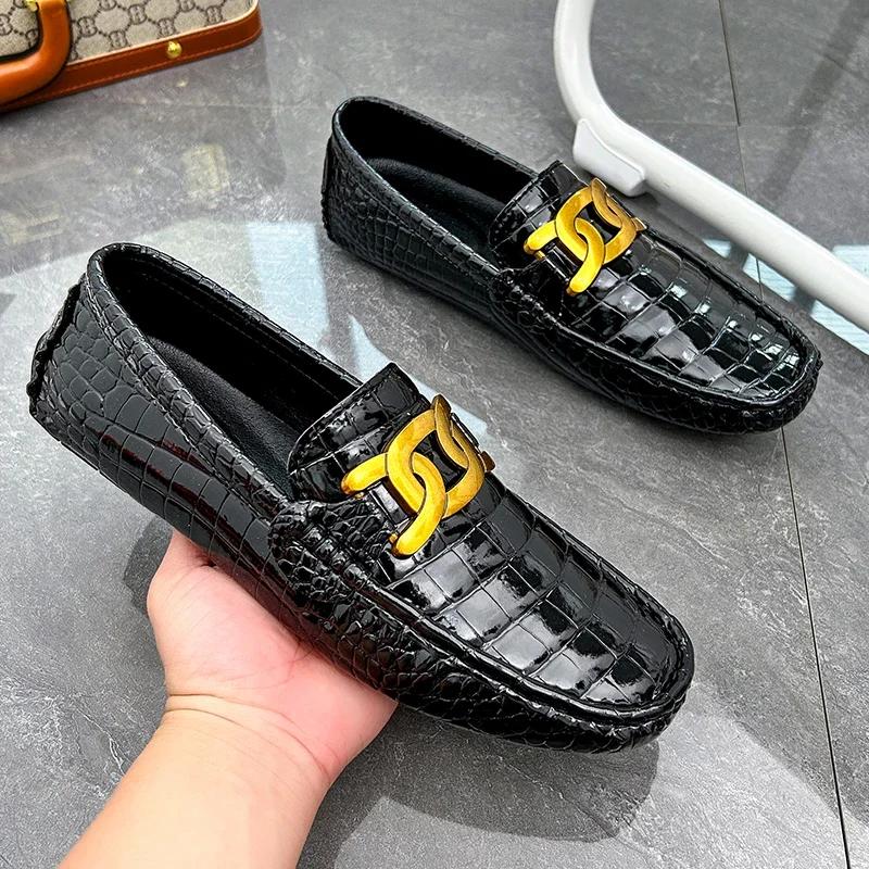 New Loafers Shoes Men Loafers Shoes 2024 Summer Fashion Shoes Men High Quality PU Leather Man Classic Comfy Casual Men Loafers