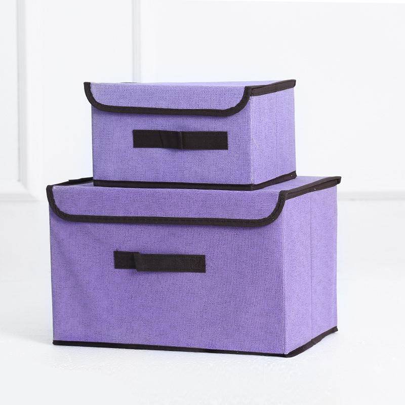 Складной ящик для хранения из нетканого материала под лен для одежды и игрушек, доступен в больших и малых размерах.