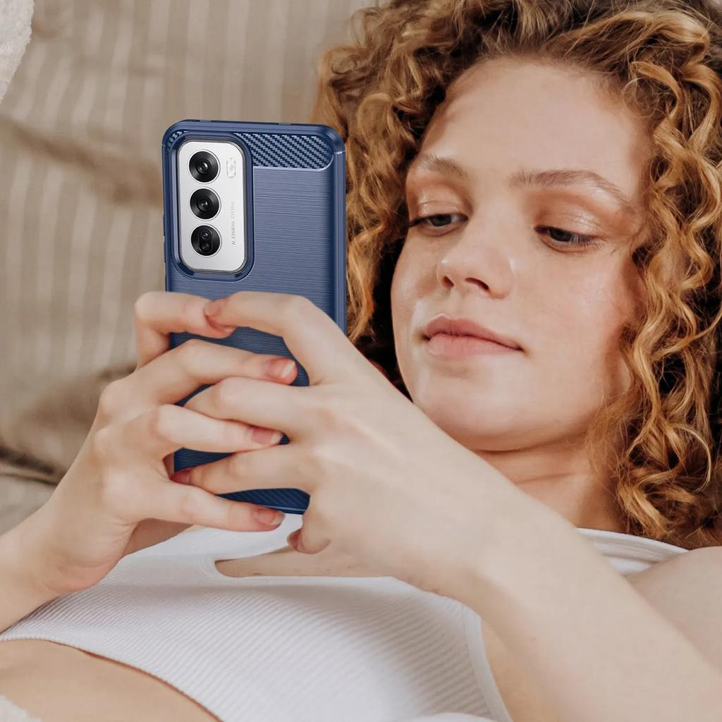 Phone Case For Oppo Reno12 ,flexible Tpu Fiber Protective Cover For Oppo Reno12