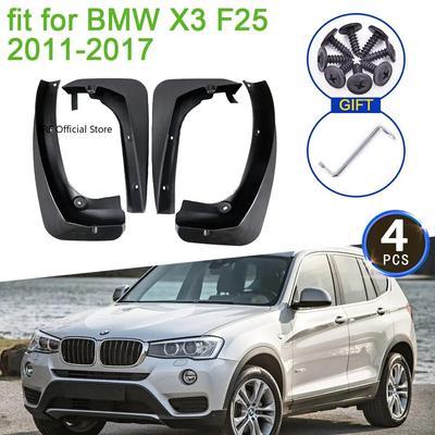 4x для BMW X3 F25 2011 2012 2013 2014 2015 2016 2017 Автомобильные брызговики, брызговики, переднее крыло, дефлектор колеса, аксессуары