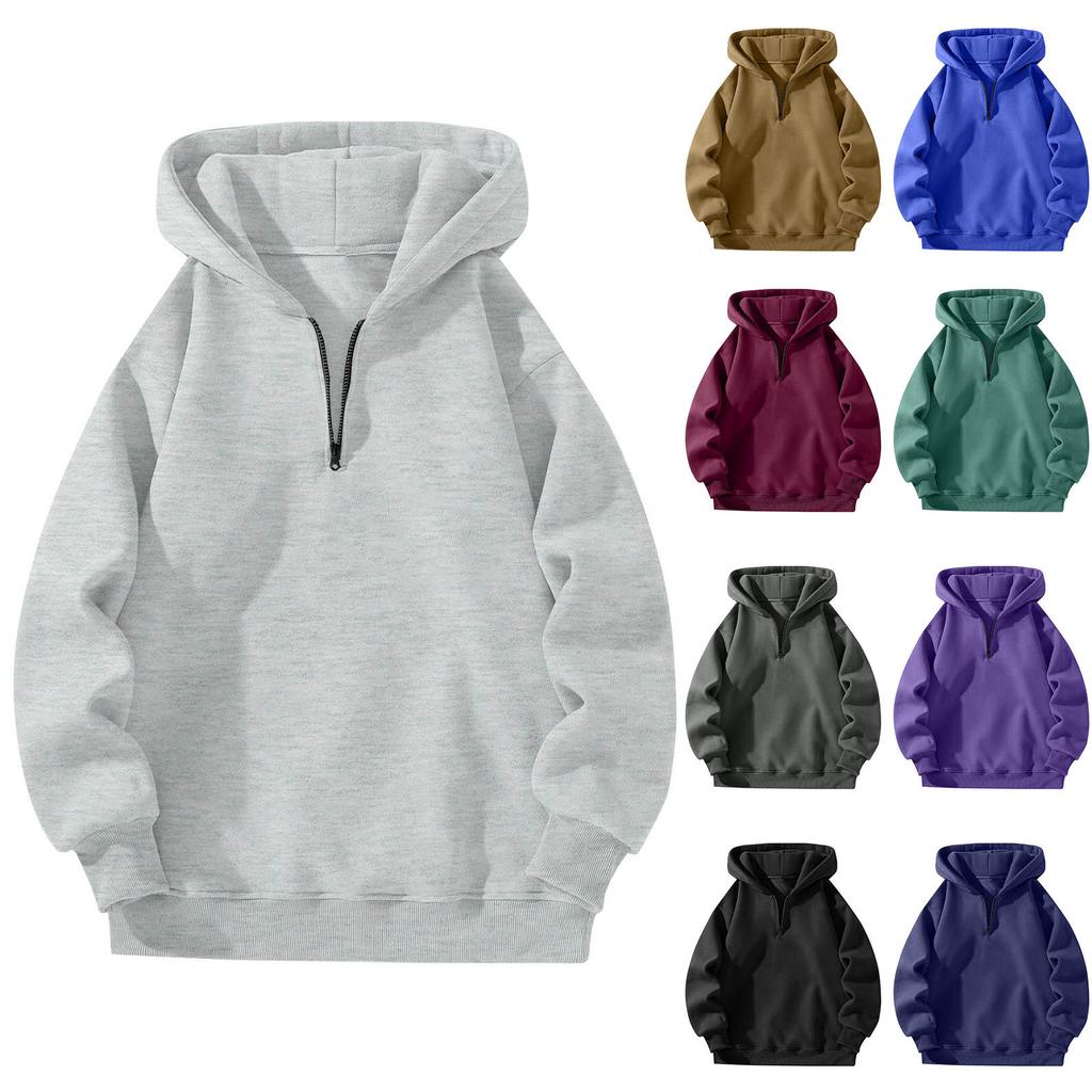 Men'S Lined Sweatshirts Fleece Pullovers Basic Tops Warm Winter Sweatshirts Men'S Oversized Fleece Sweatshirts With Hoodie