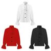 Kids Renaissance Medieval Victorian Vintage Retro Shirt Pirate Shirt Long Sleeve Ruffle Frill Trim Shirt Cosplay Costume