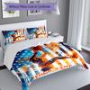3PC Custom Name American Basketball Dreams Bedding Set Printed Bedding Set Duvet Cover Closure Includes 1 Duvet Cover & 2 Pillowcases for All Seasons 