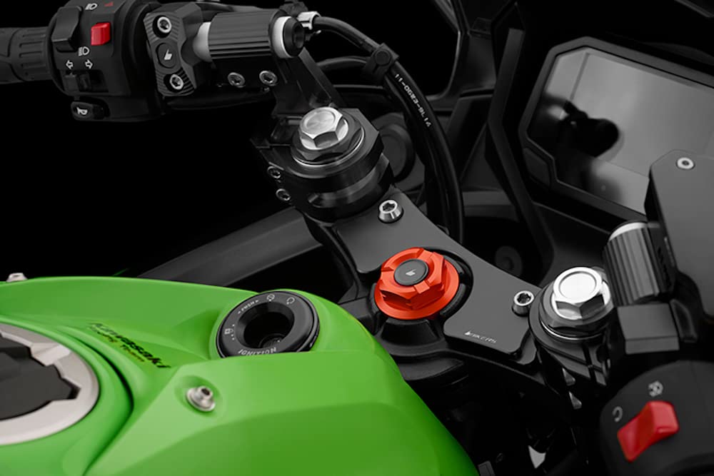 BIKERS Болт рулевой колонки для Z650 Оранжевый Z900RS, ZX-6R, Ninja650, - Алюминий, - BK-K263-ORG