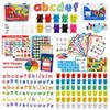 Montessori Rainbow Alphabet Counting Bear Educational Toy Transparent Letters Spelling Word Rainbow Matching Game Montessori Toy