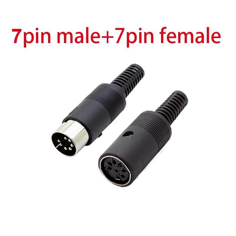 1 пара 3Pin 4Pin 5Pin 6Pin 7Pin 8Pin DIN Male Female Plug Jack с пластиковой ручкой для клавиатуры, кабельный соединительный адаптер