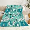 1pc Cozy Animal Theme Flannel Blanket - Soft Breathable Polyester, High-Definition Digital Print, All-Season Use, Machine