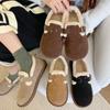 Fashion 2025 Autumn and Winter New Fashionable Hairy Shoes with Velvet and Soft Bottom Bread Cotton Shoes
