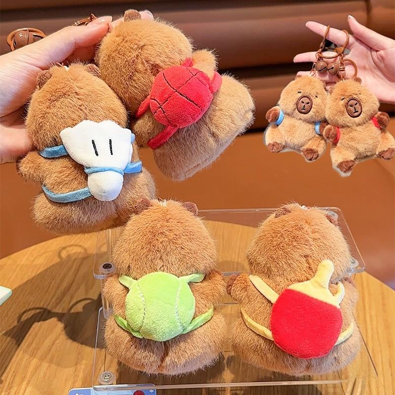 Tennis Table Jinnew Badminton Tennis Backpack Capybara Plush Keychain Pendant