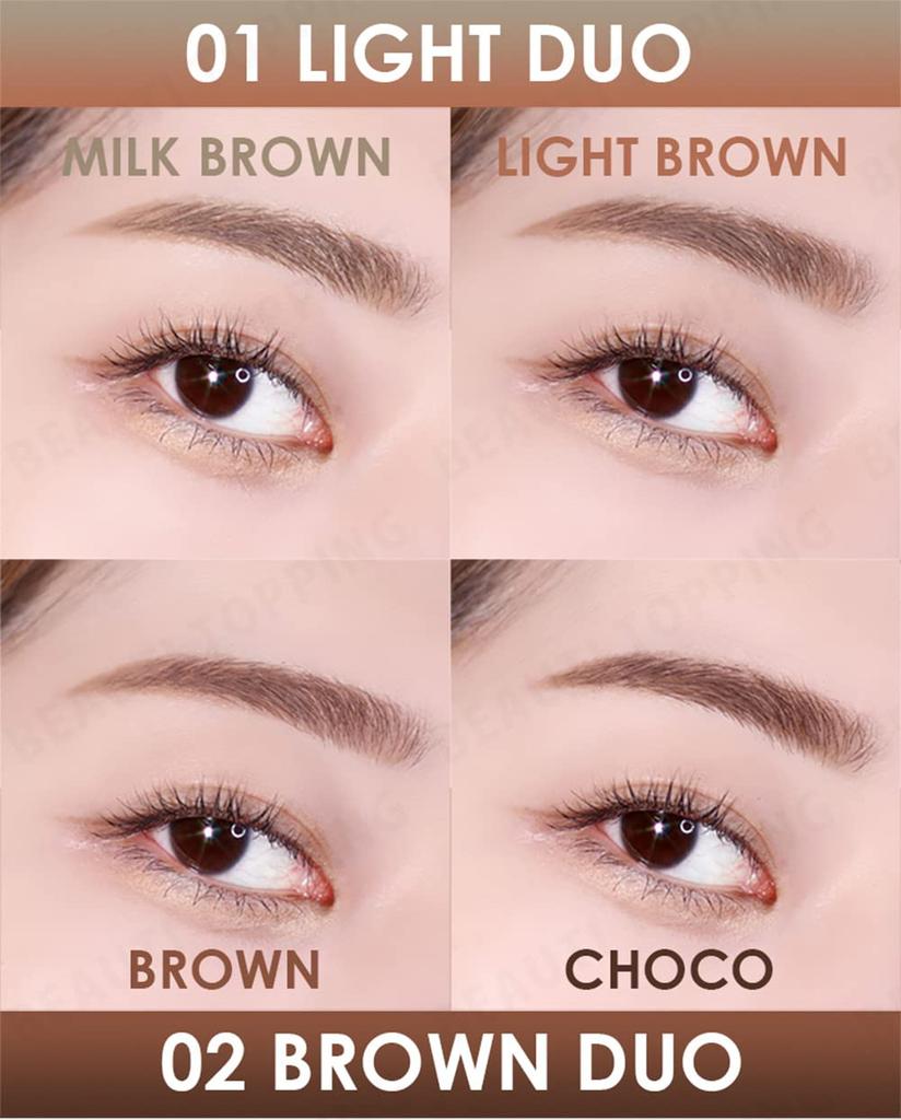 Glow Brow Liner in Brow Liner Korean Cosmetics Brown [Bling Official] (2 1) / 2-Color 4.2g (02 Duo)