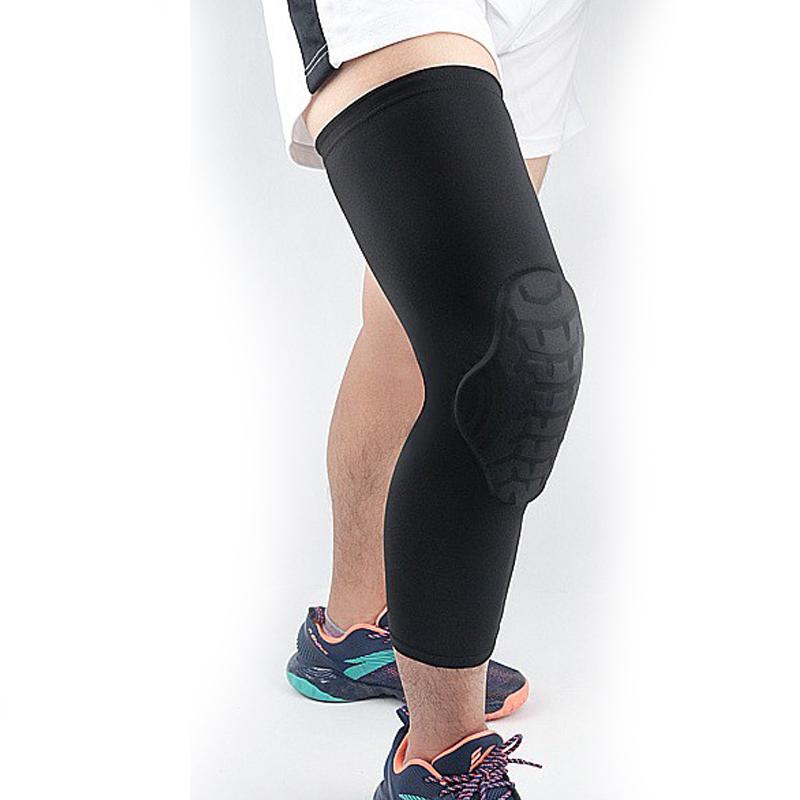 1 шт. баскетбольные наколенники мужские длинные леггинсы против столкновений профессиональные тонкие мениски удлиненные защитные ноги женские спортивные