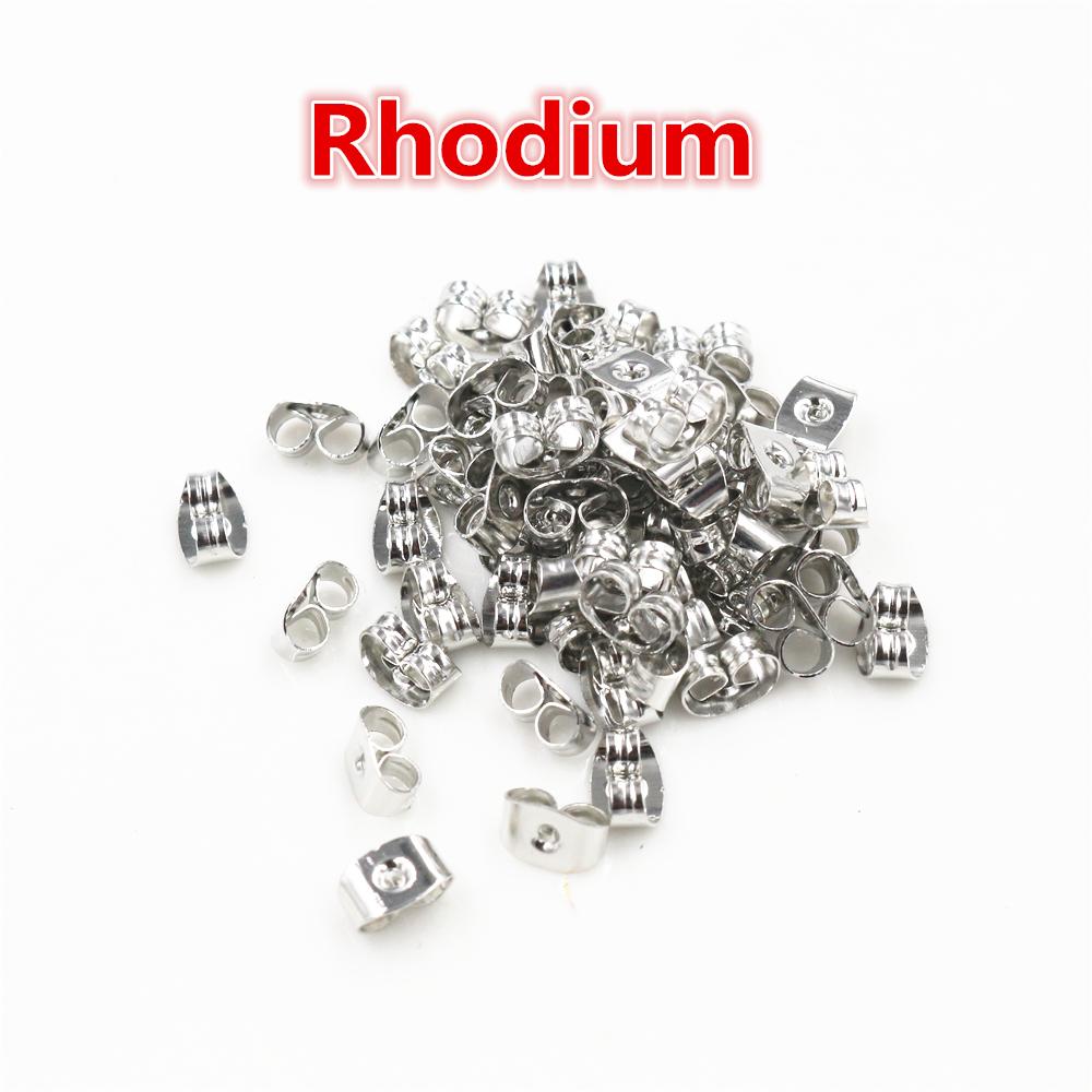 200pcs/lot Ear Post Studs Backs Stopper Scrolls Ear Post Butterfly For Jewelry Making DIY Blocked Caps Earring Backs Stoppers