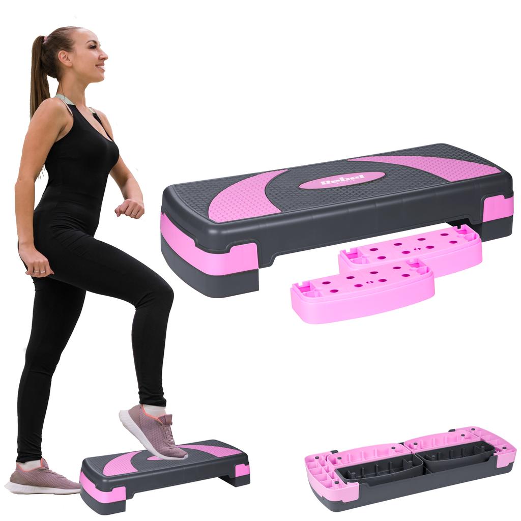 Aerobics Step 78 Cm Fitness Exercises 3 Levels Modular Adjustable Platform