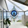 Chakra Sun Catcher Handcrafted Faux Crystal Suncatcher Zen-Inspired Prism Hanging Decoration for Home Window Yoga Practitioners