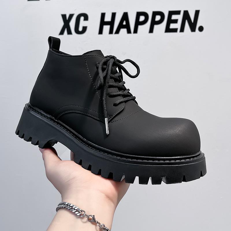 Ботинки Martin мужские британские осенне-зимние на платформе с увеличенным голенищем, мужские деловые повседневные кожаные туфли 18922-A